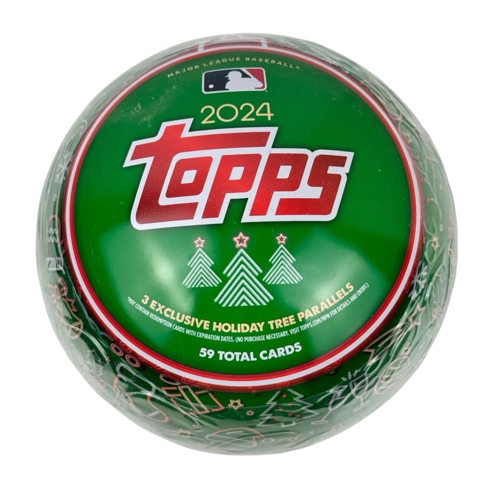 2024 Topps Holiday Tin Ornament MLB Baseball Collector Tin Set NEW & SEALED 5141